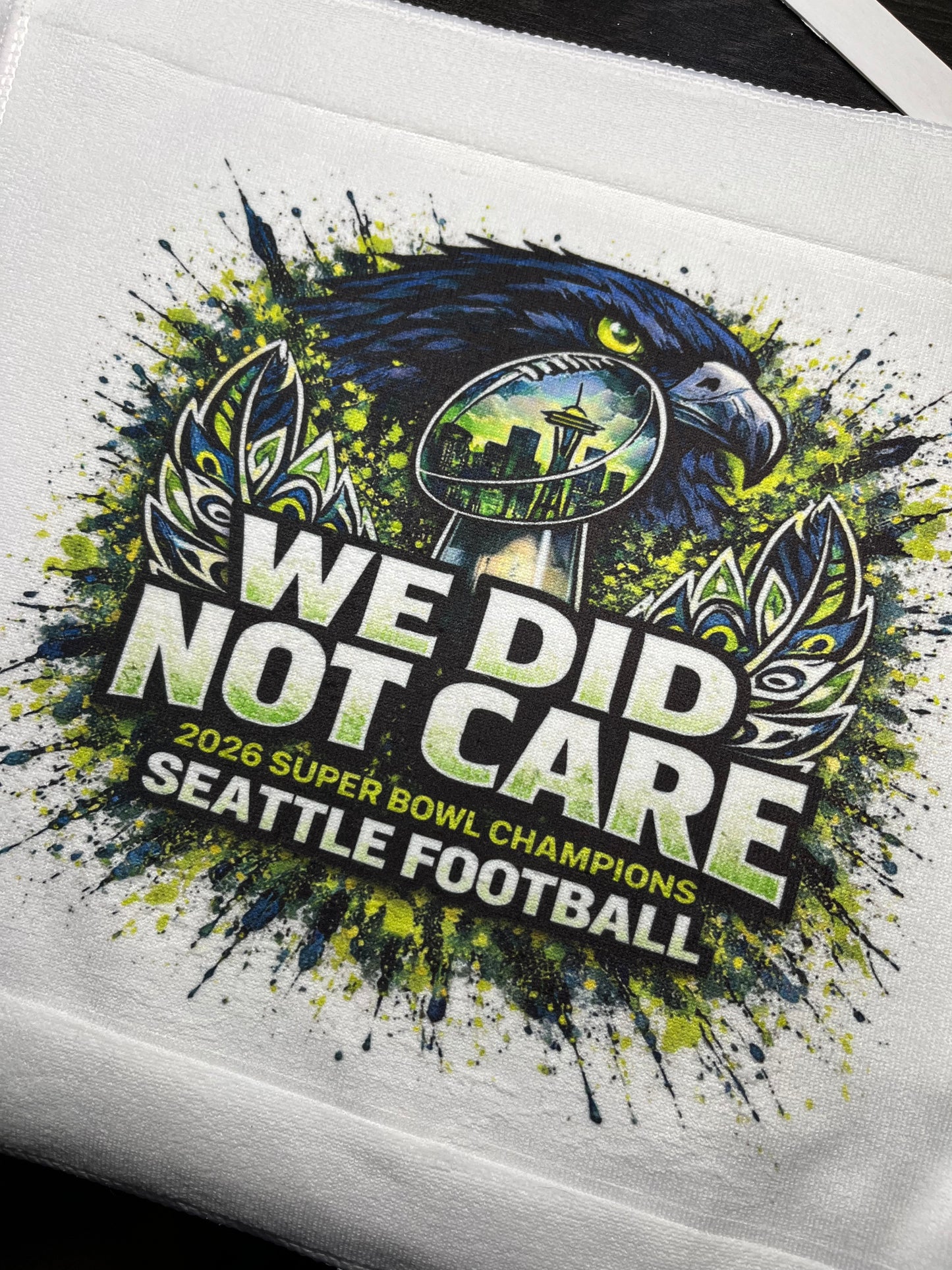 WE DID NOT CARE CHAMPIONS! Rally Towel