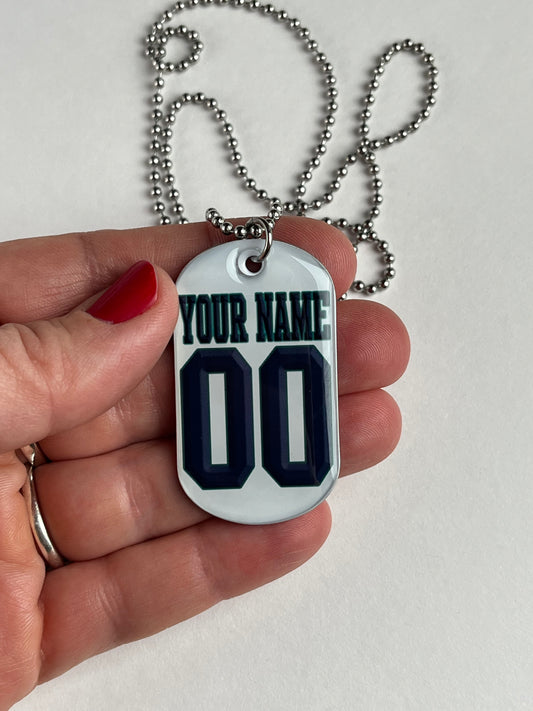 Fan Tag Necklace Baseball Style