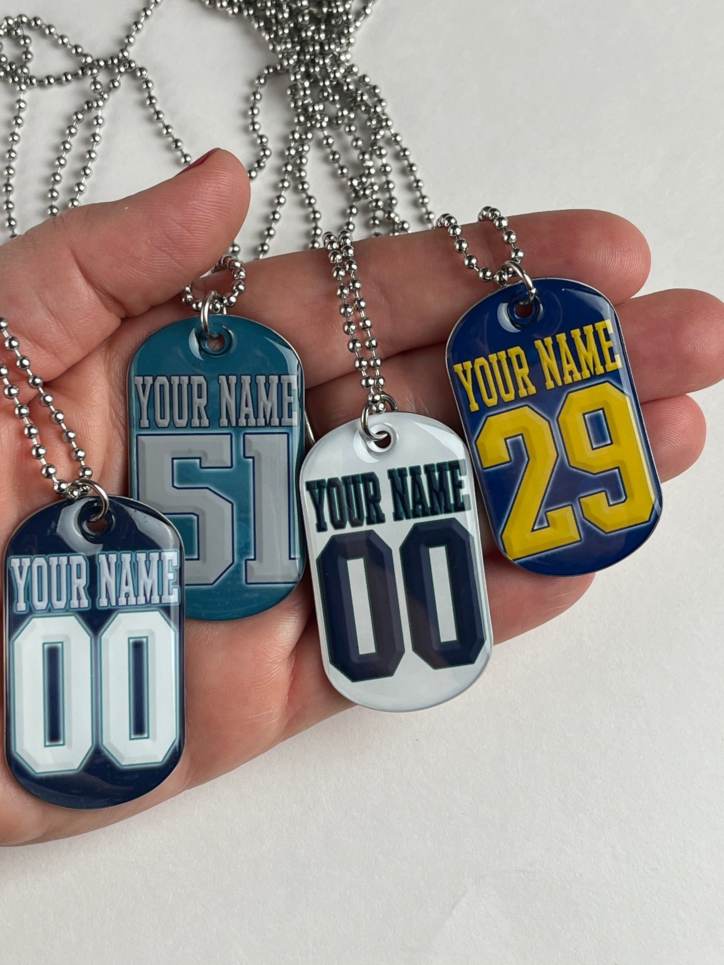 Fan Tag Necklace Baseball Style