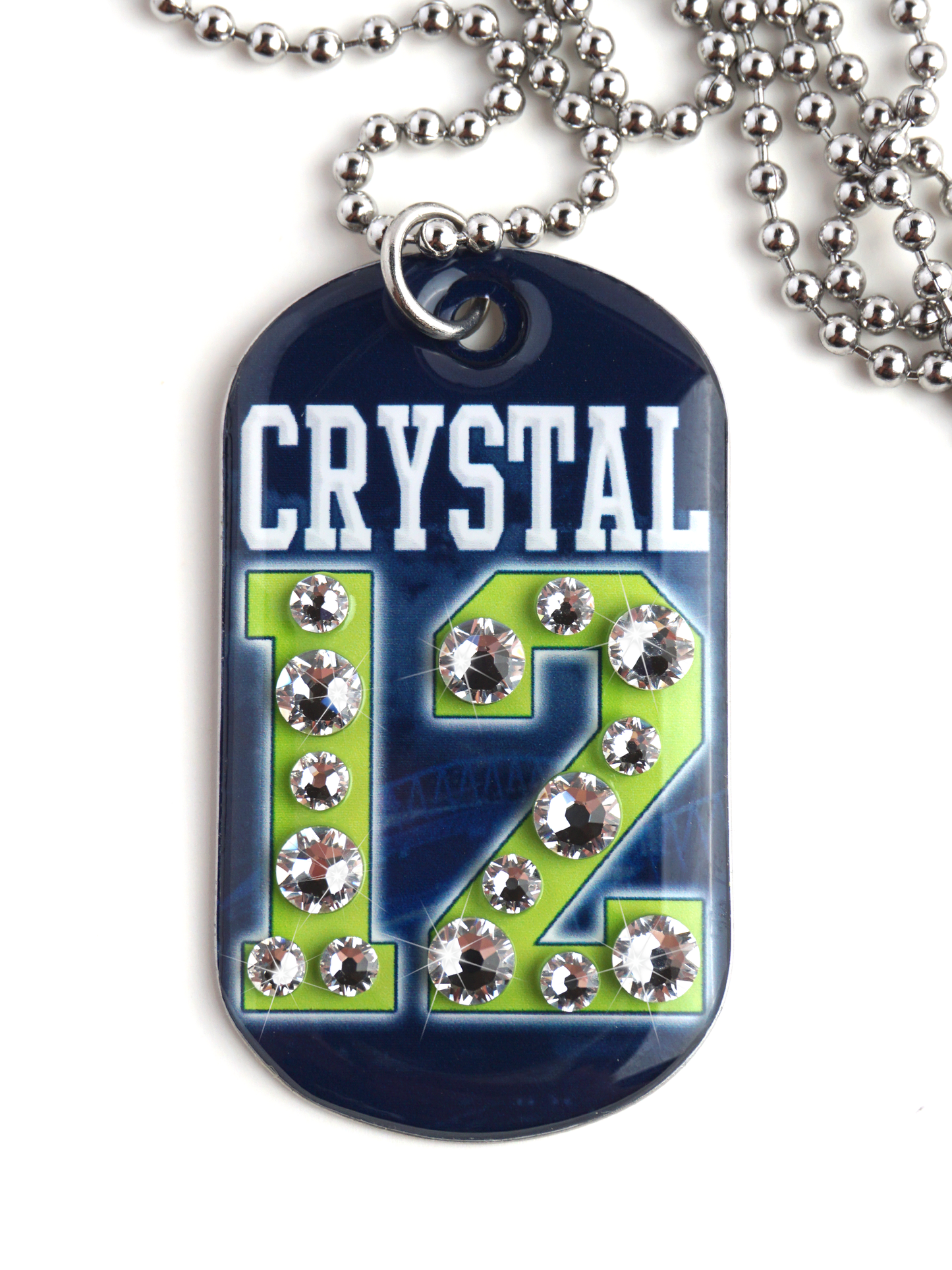 Fan Tag Necklace w/ Bling