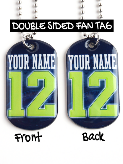 Fan Tag Necklace Double Sided