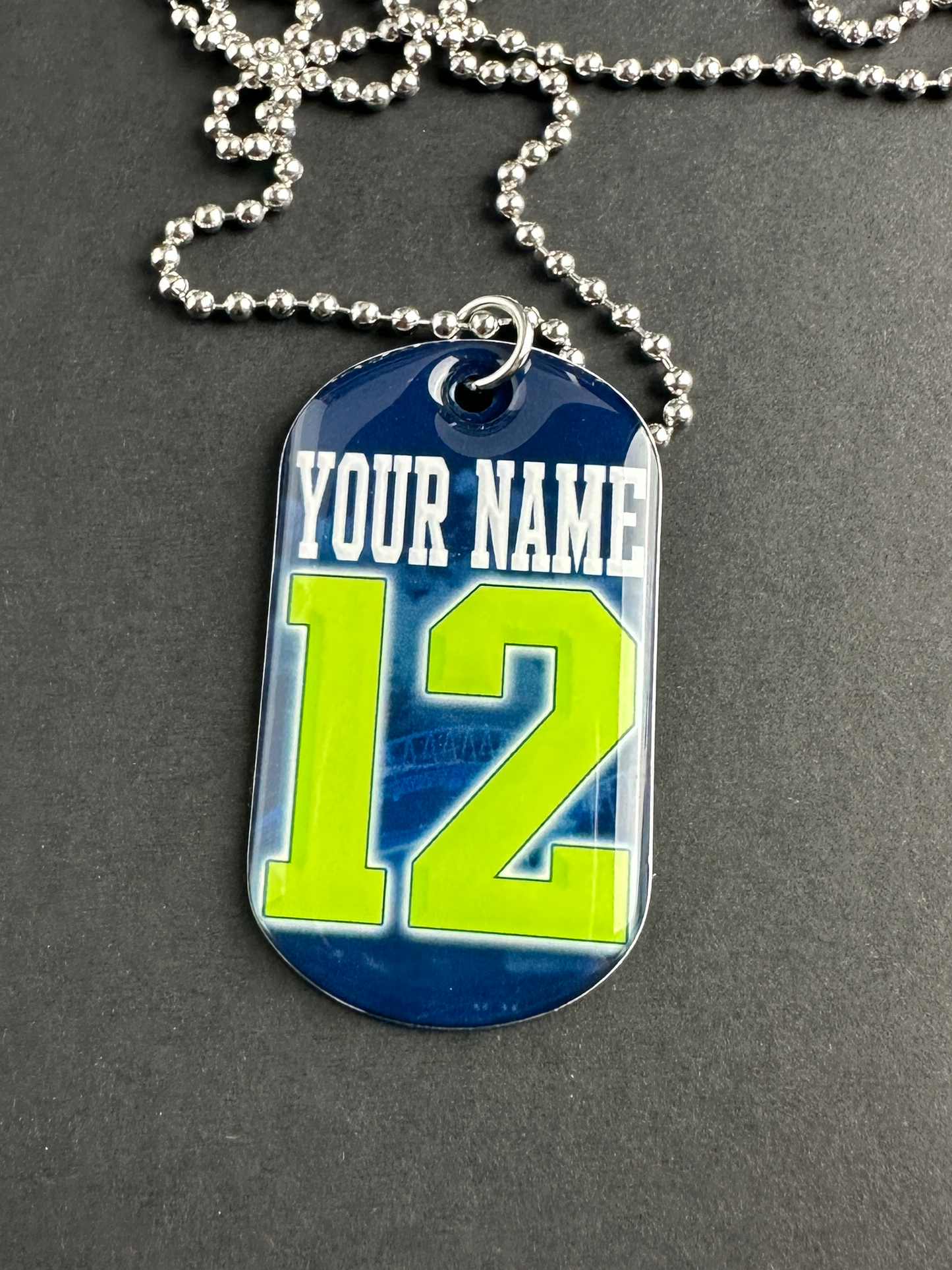 Fan Tag Necklace Double Sided