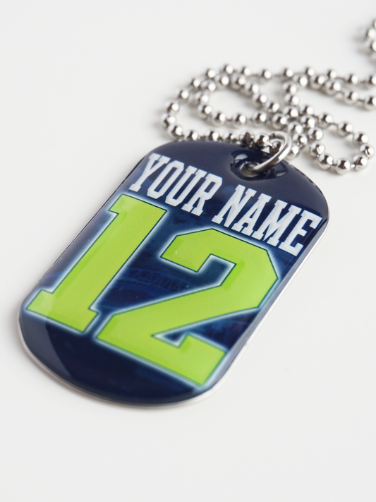 Fan Tag Necklace Double Sided