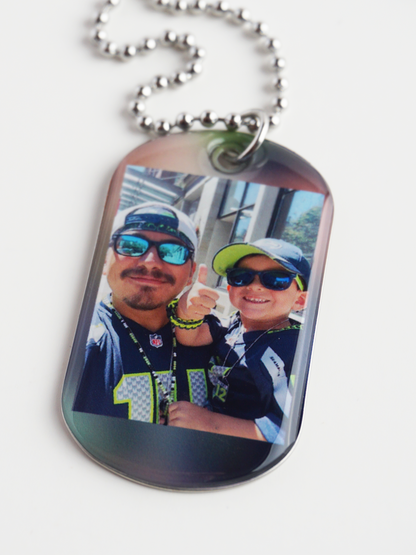 Fan Tag + Custom Photo Necklace