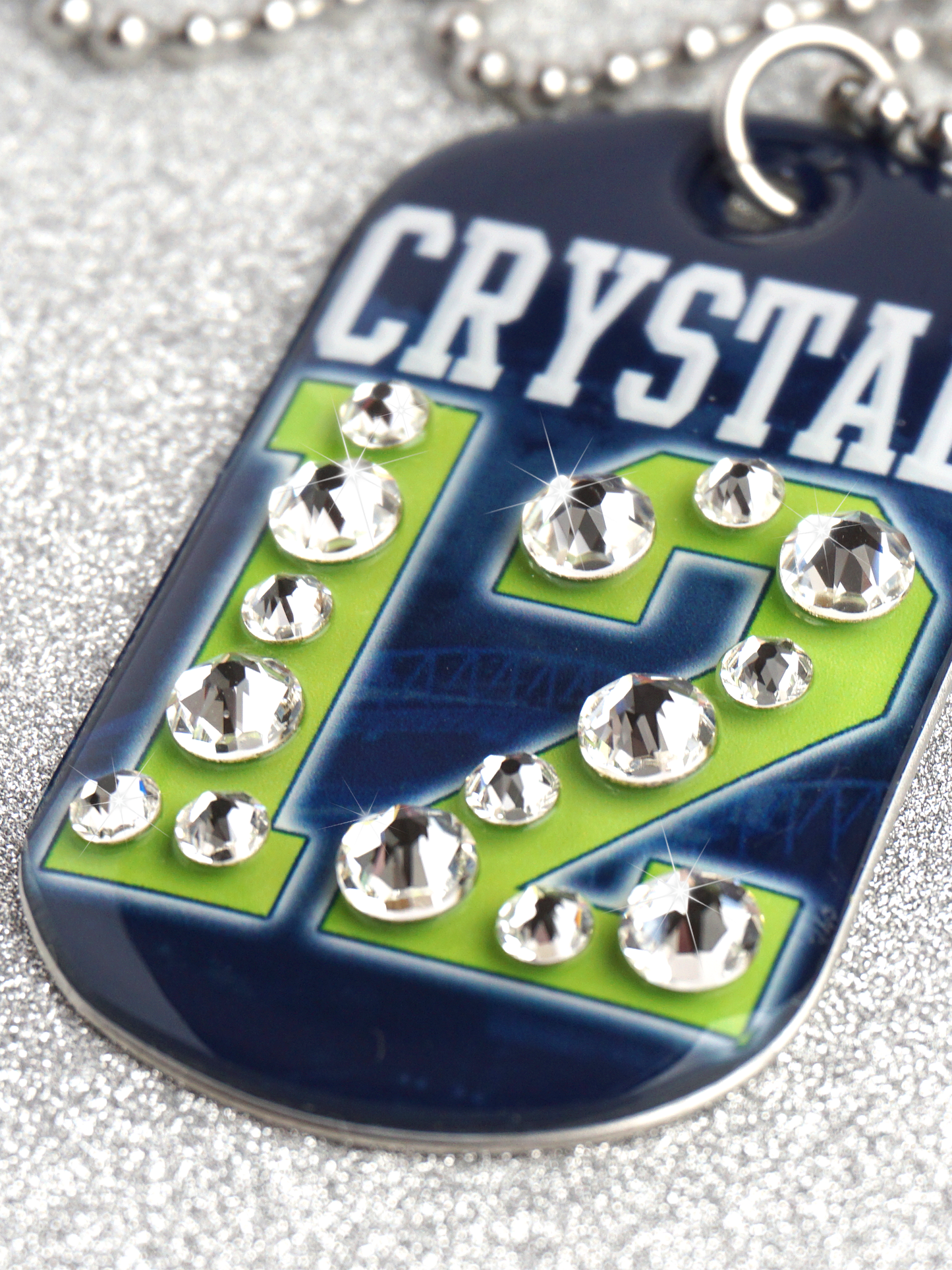 Fan Tag Necklace w/ Bling