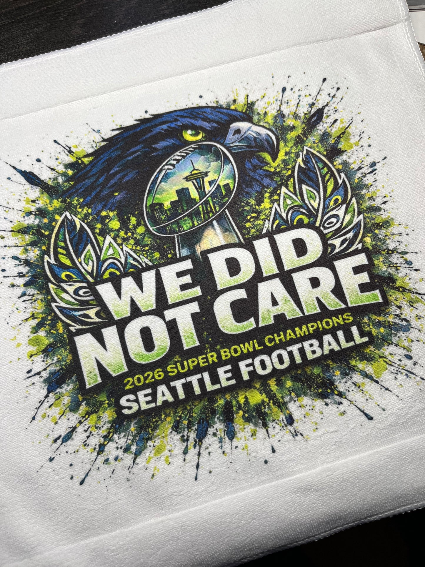 WE DID NOT CARE CHAMPIONS! Rally Towel