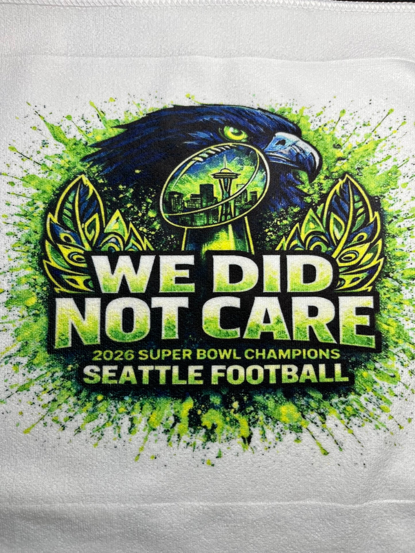 WE DID NOT CARE CHAMPIONS! Artistic Rally Towel