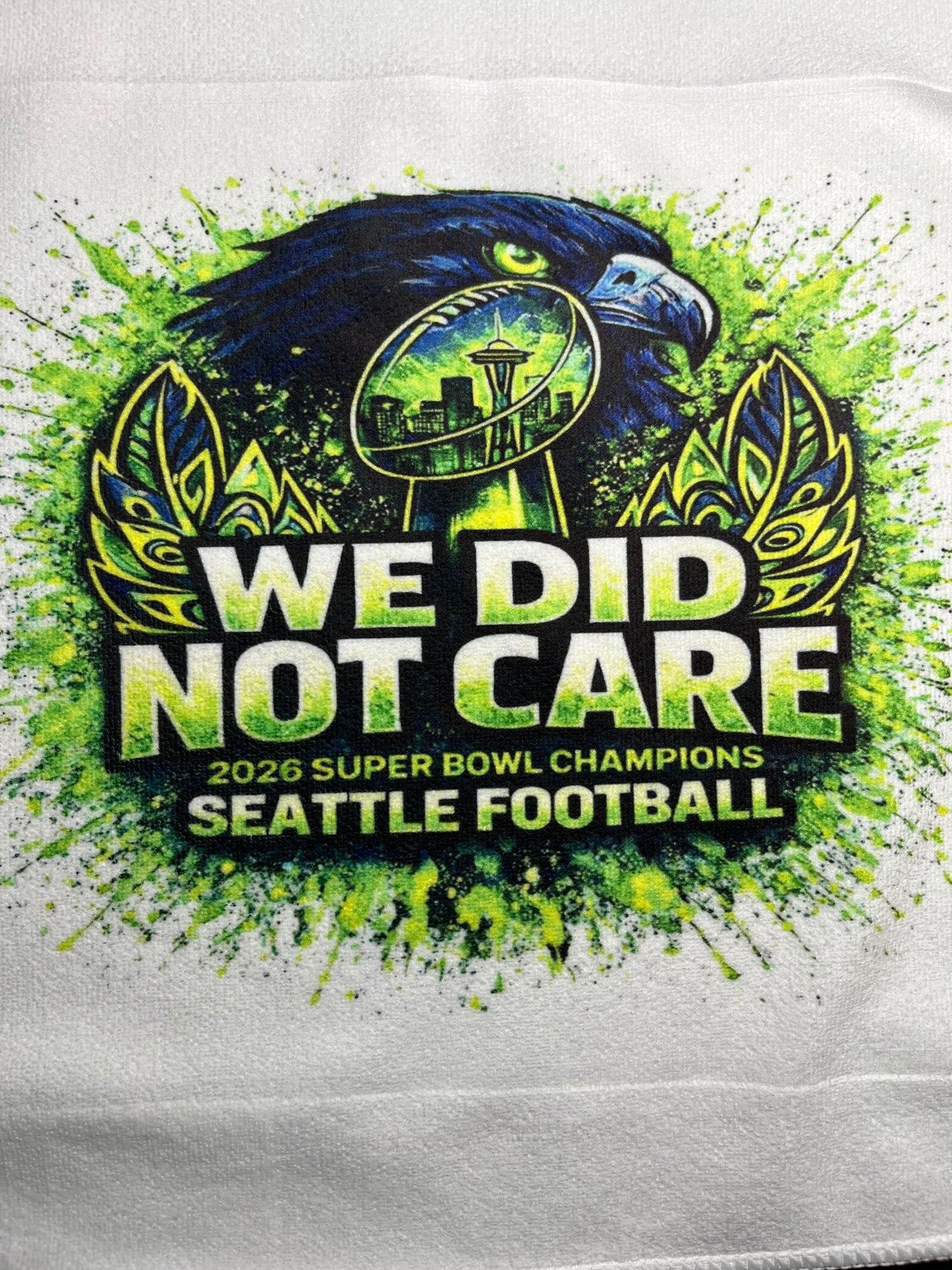 WE DID NOT CARE CHAMPIONS! Artistic Rally Towel