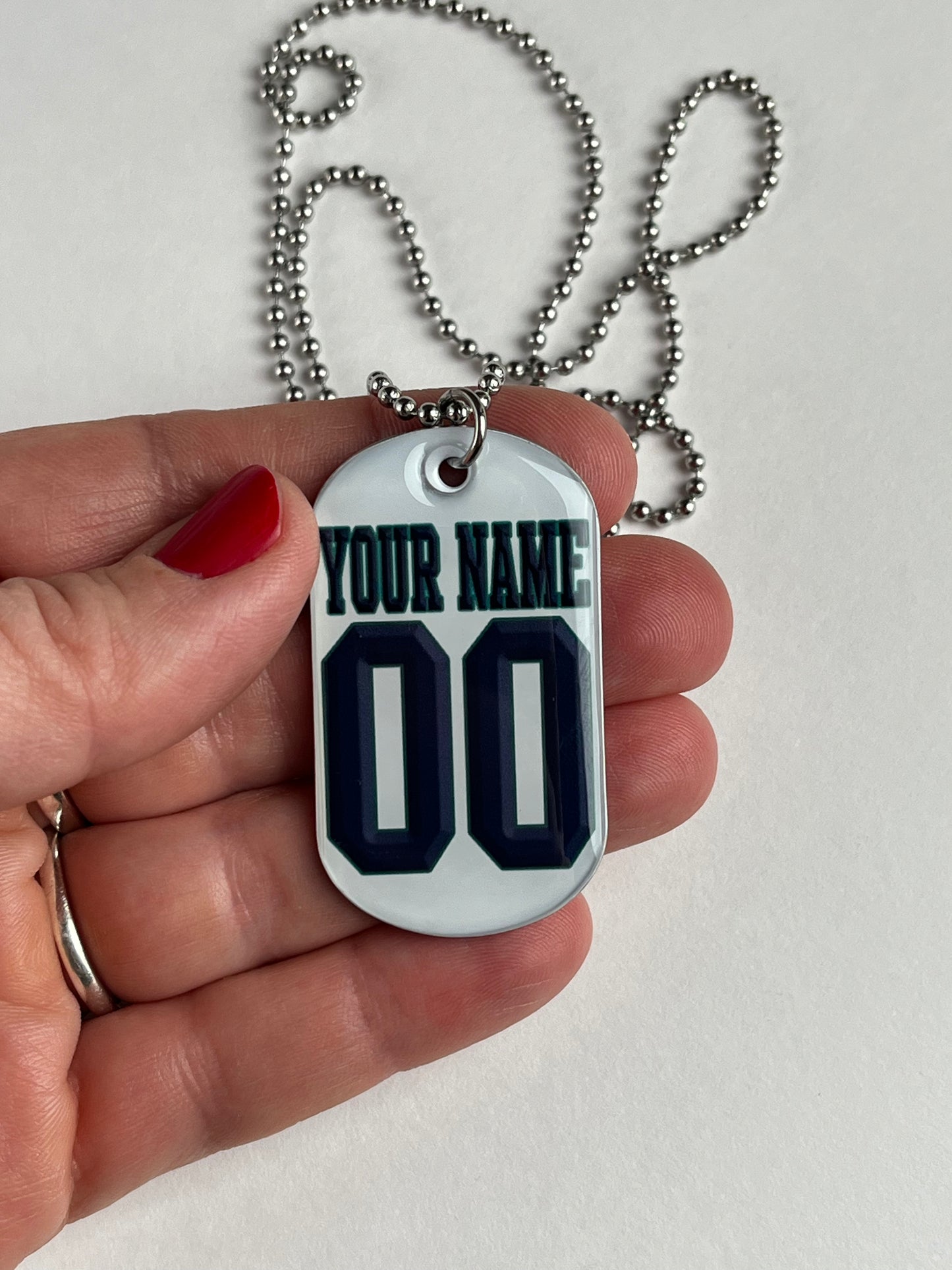 Fan Tag Necklace Baseball Style