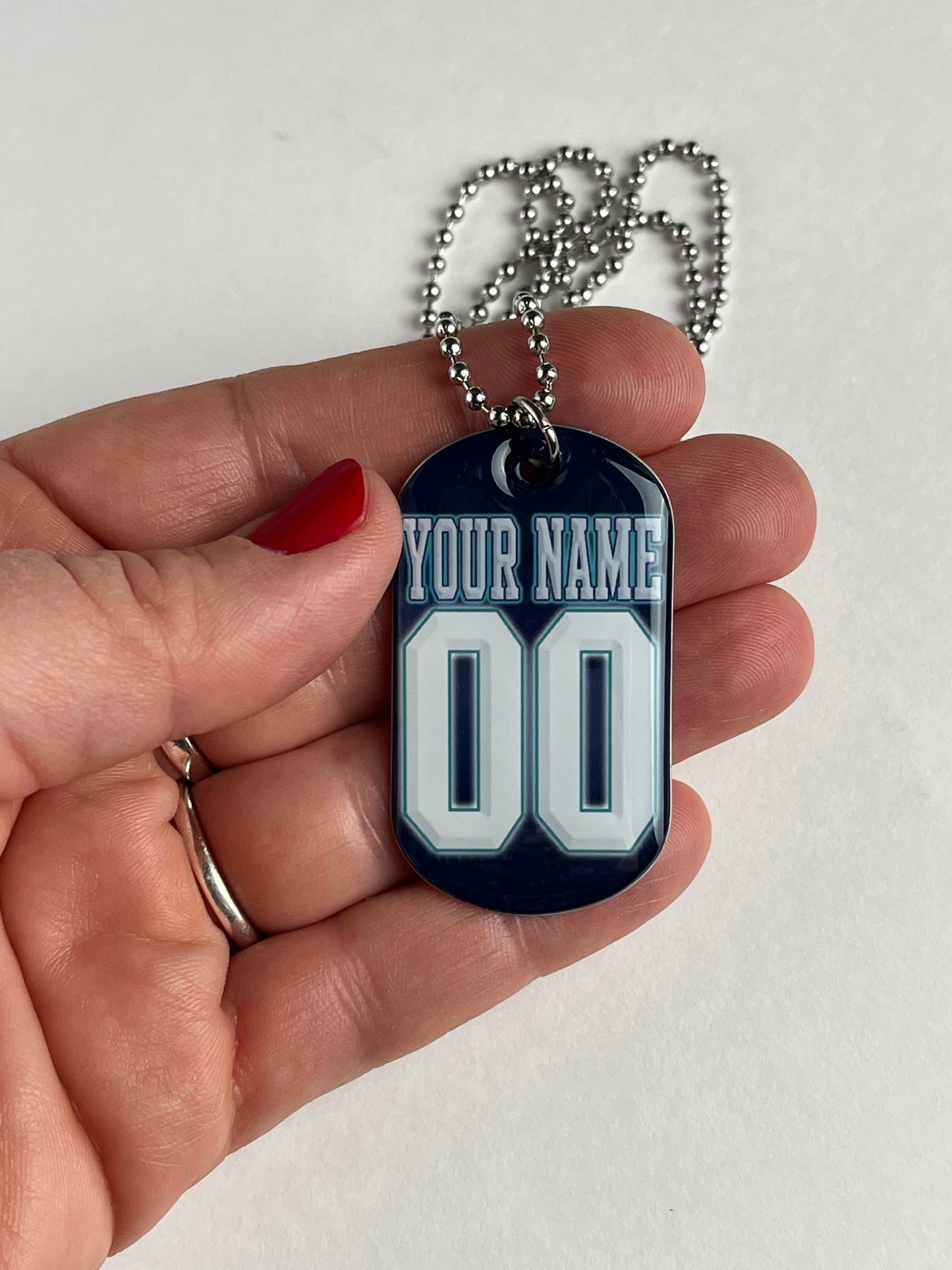 Fan Tag Necklace Baseball Style