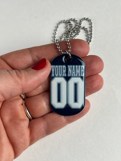 Fan Tag Necklace Baseball Style