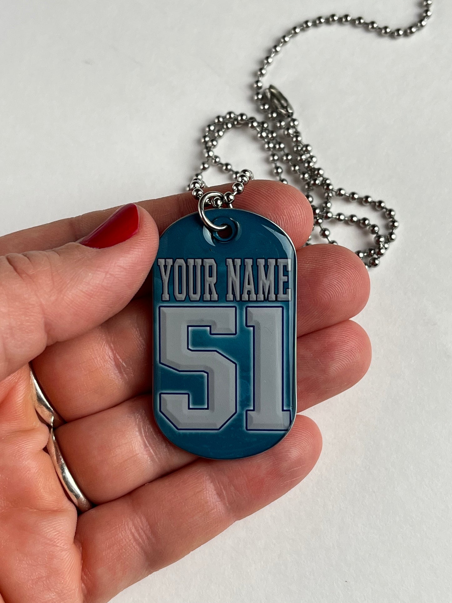 Fan Tag Necklace Baseball Style