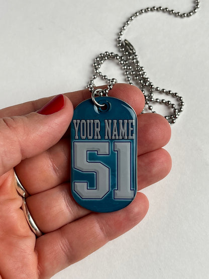 Fan Tag Necklace Baseball Style