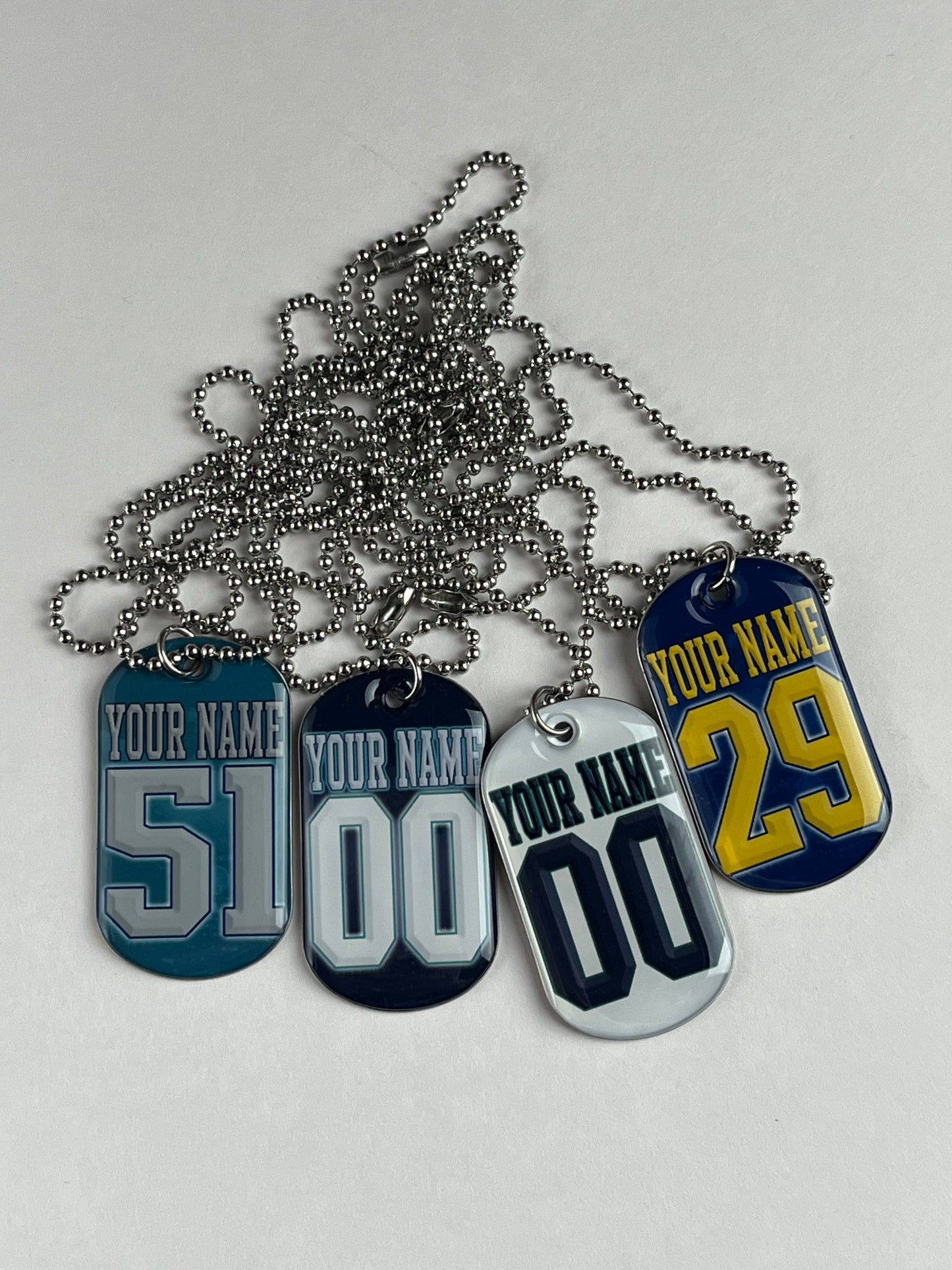 Fan Tag Necklace Baseball Style