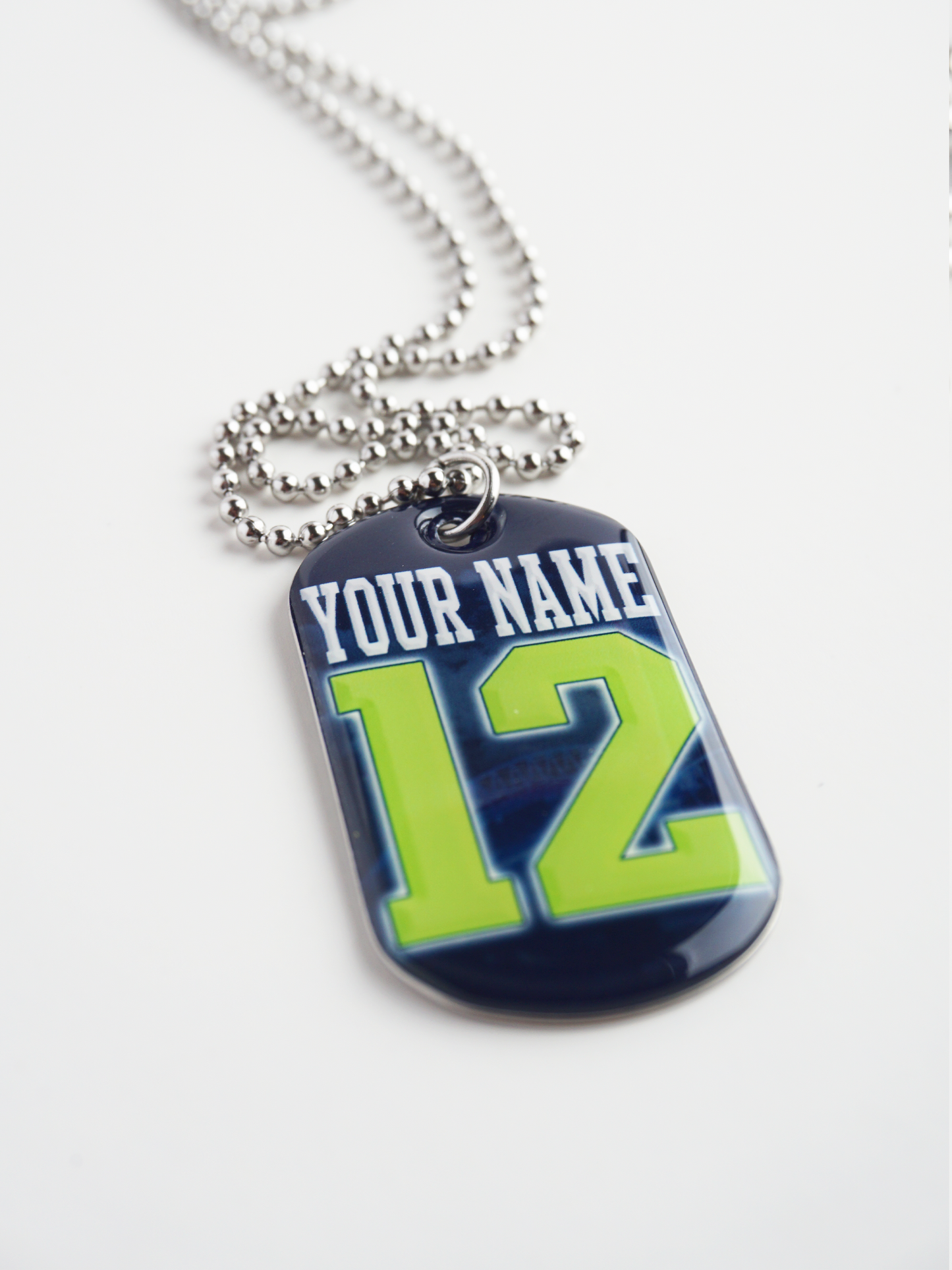 Fan Tag Necklace Double Sided