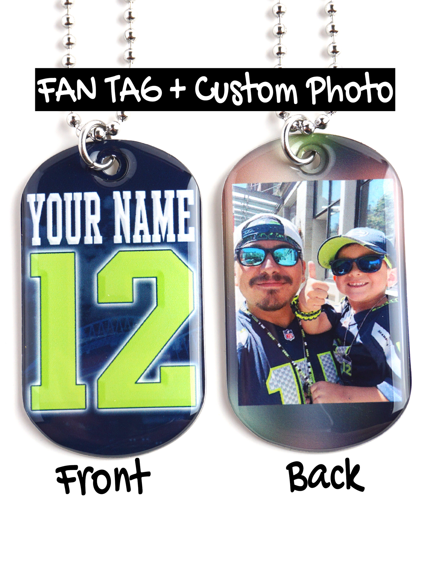 Fan Tag + Custom Photo Necklace