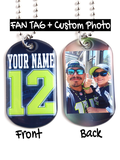 Fan Tag + Custom Photo Necklace